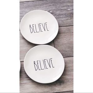 Reserved! Rae Dunn Believe Ceramic Plates !